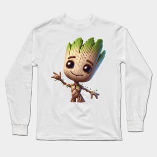 baby groot illustration Long Sleeve T-Shirt